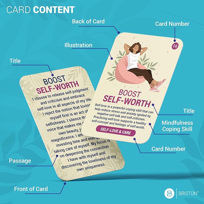 Positive Affirmation Cards – 50 Mindfulness & Wellness Cards
