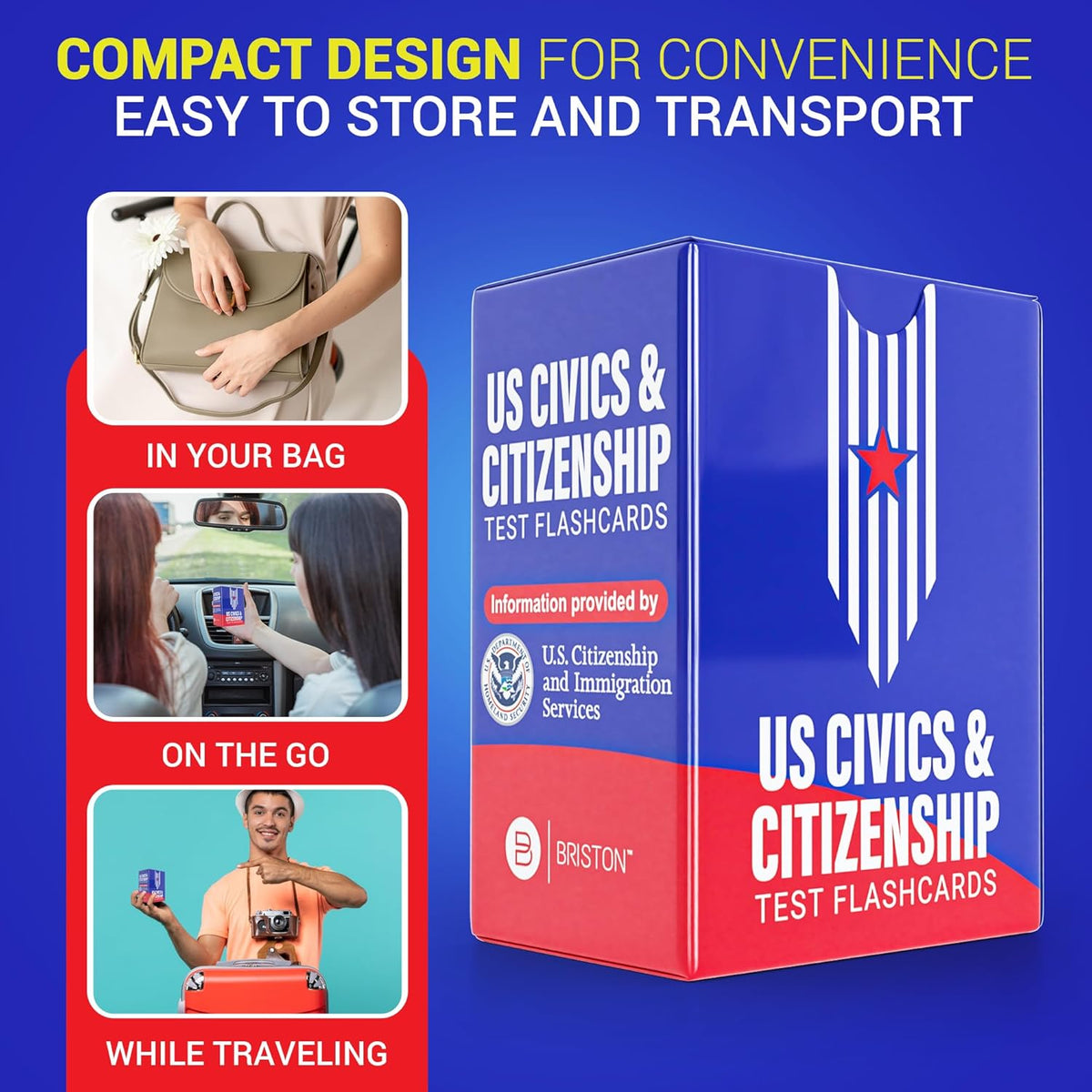 US Citizenship Test Flash Cards – 130 Civics Questions for Naturalization