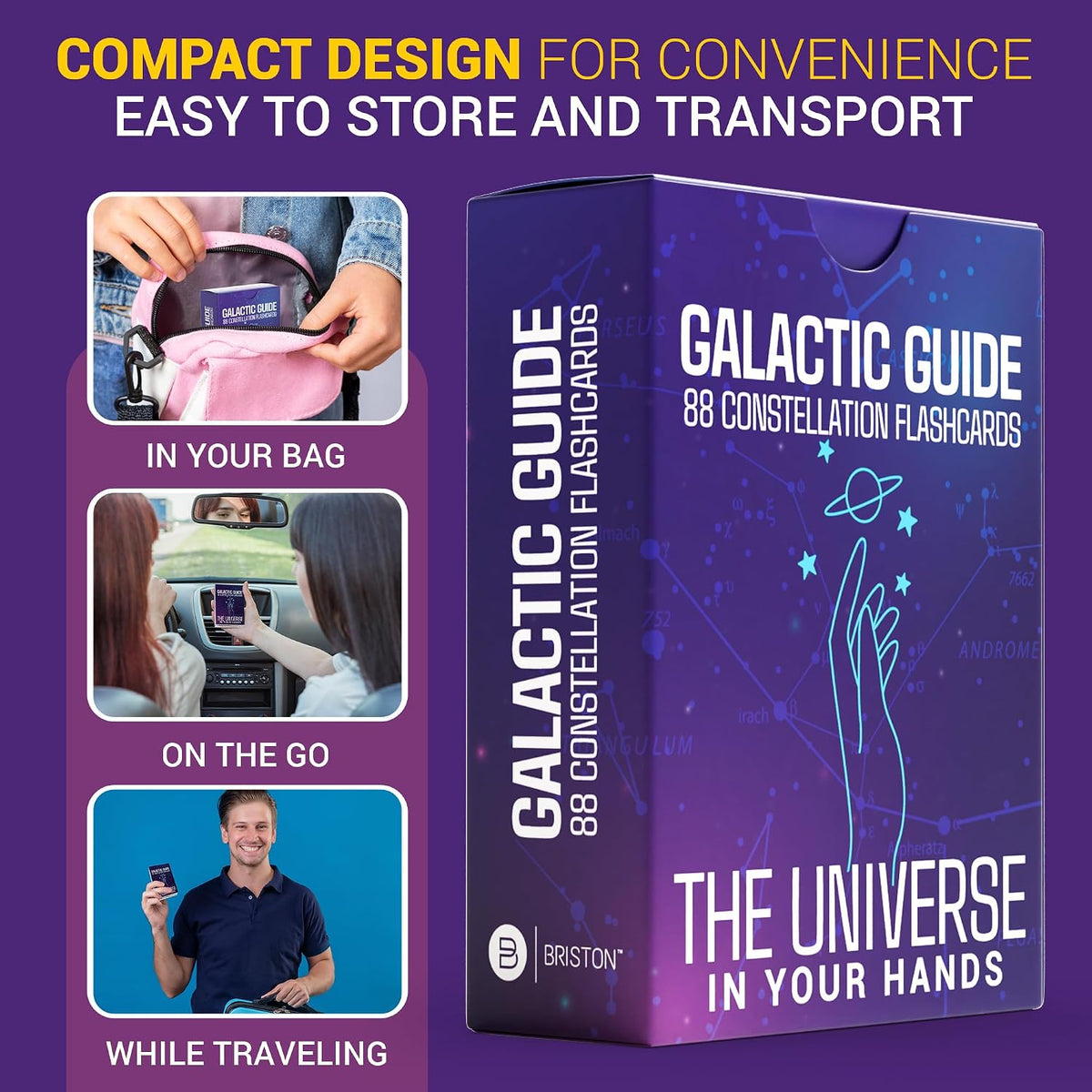 Constellation Flash Cards – 88 Astronomy Cards for Stargazing & Space Study