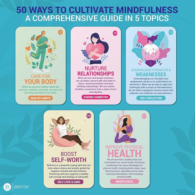 Positive Affirmation Cards – 50 Mindfulness & Wellness Cards