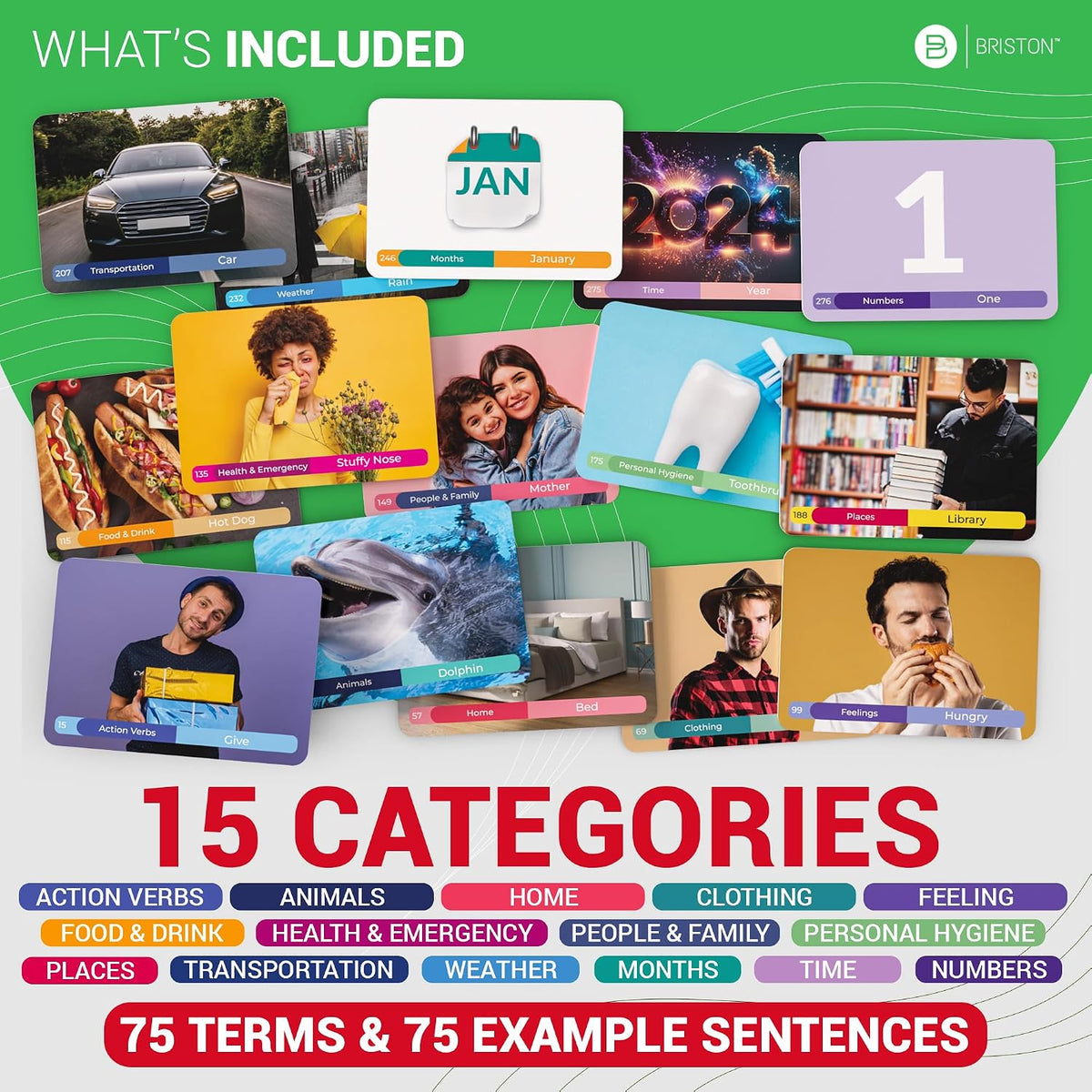 Italian Vocabulary Flash Cards – 300 Words, Pictures & Pronunciation