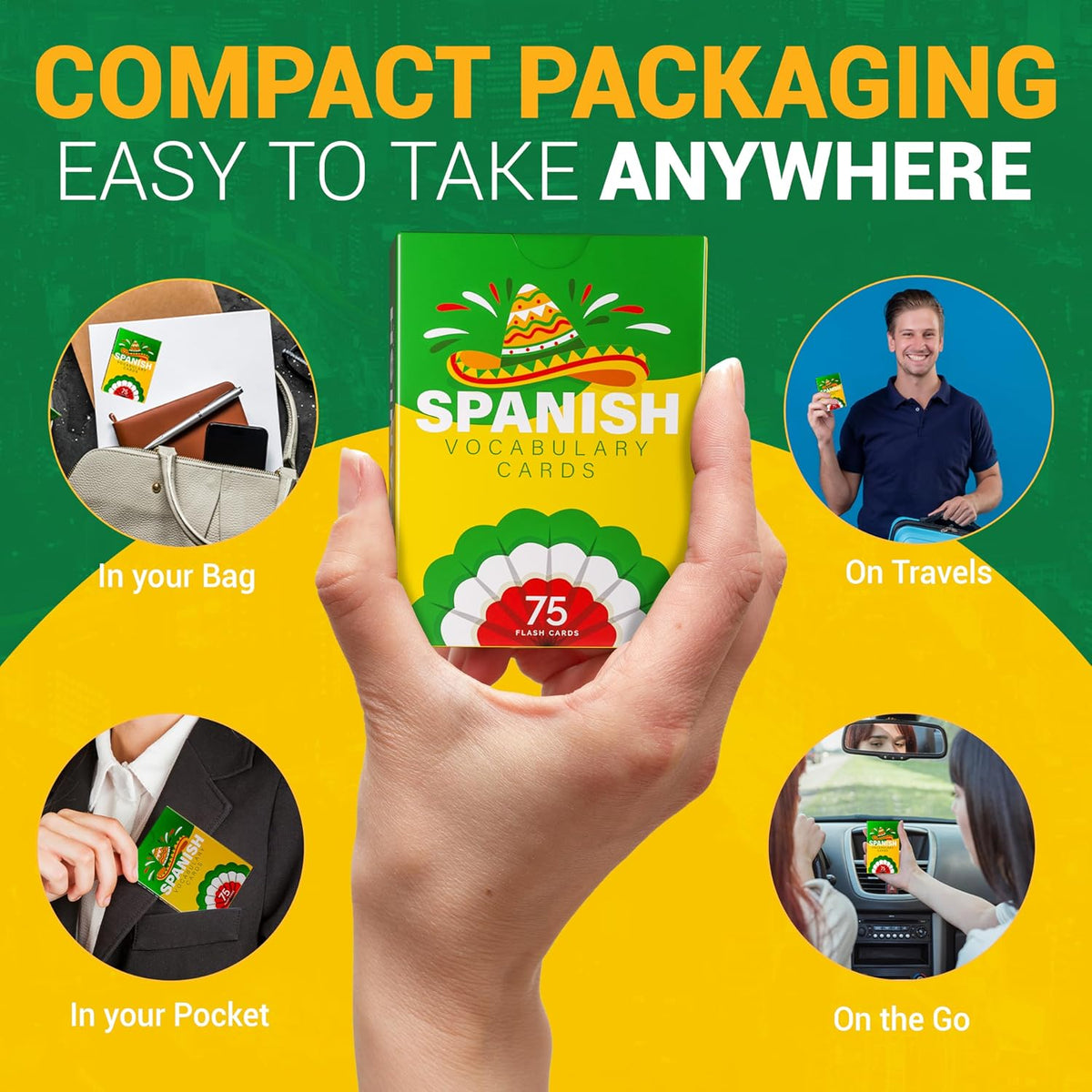 Spanish Vocabulary Flash Cards with Audio – 75 Bilingual Words & Sentences