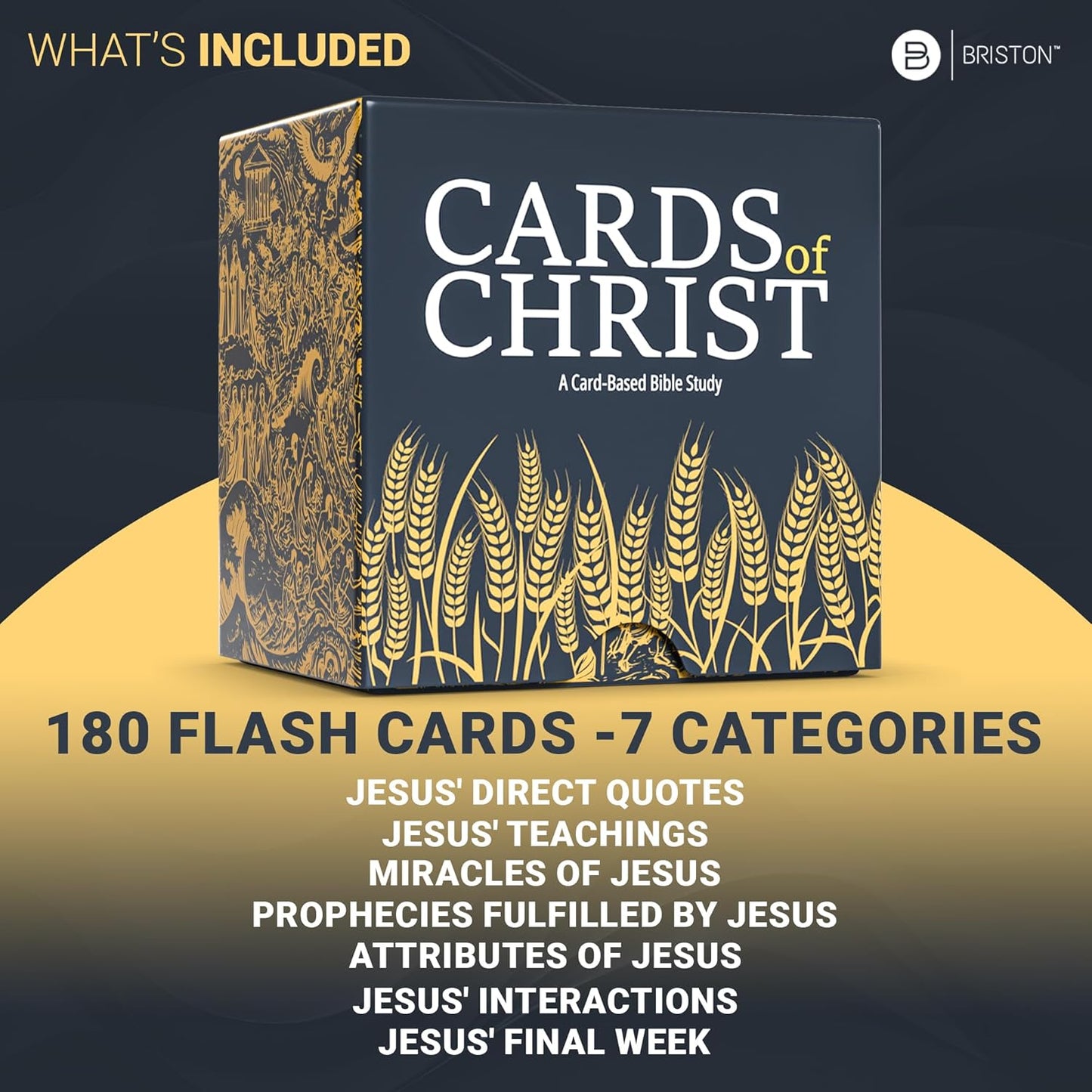 Bible Study Flash Cards – 180 Cards About Jesus, Miracles & Teachings