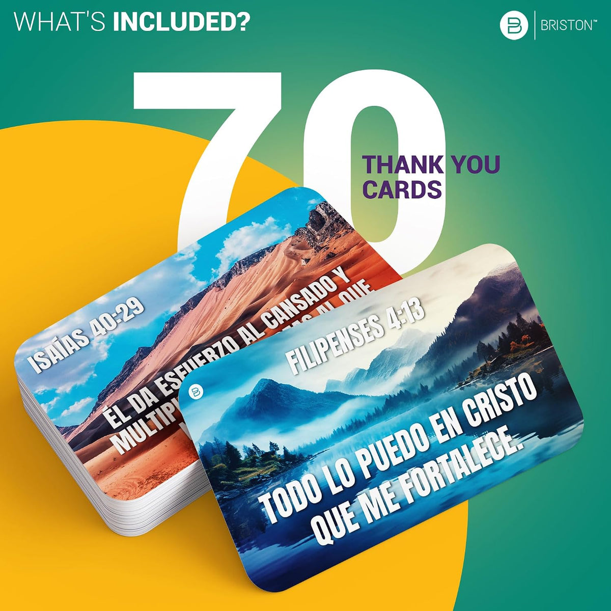 Spanish Bible Verse Cards – 70 Christian Encouragement Cards