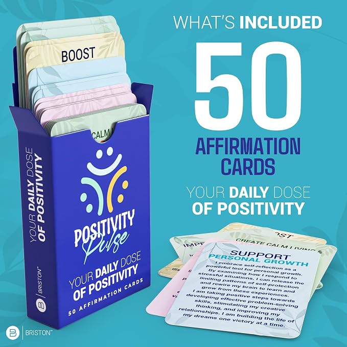 Positive Affirmation Cards – 50 Mindfulness & Wellness Cards