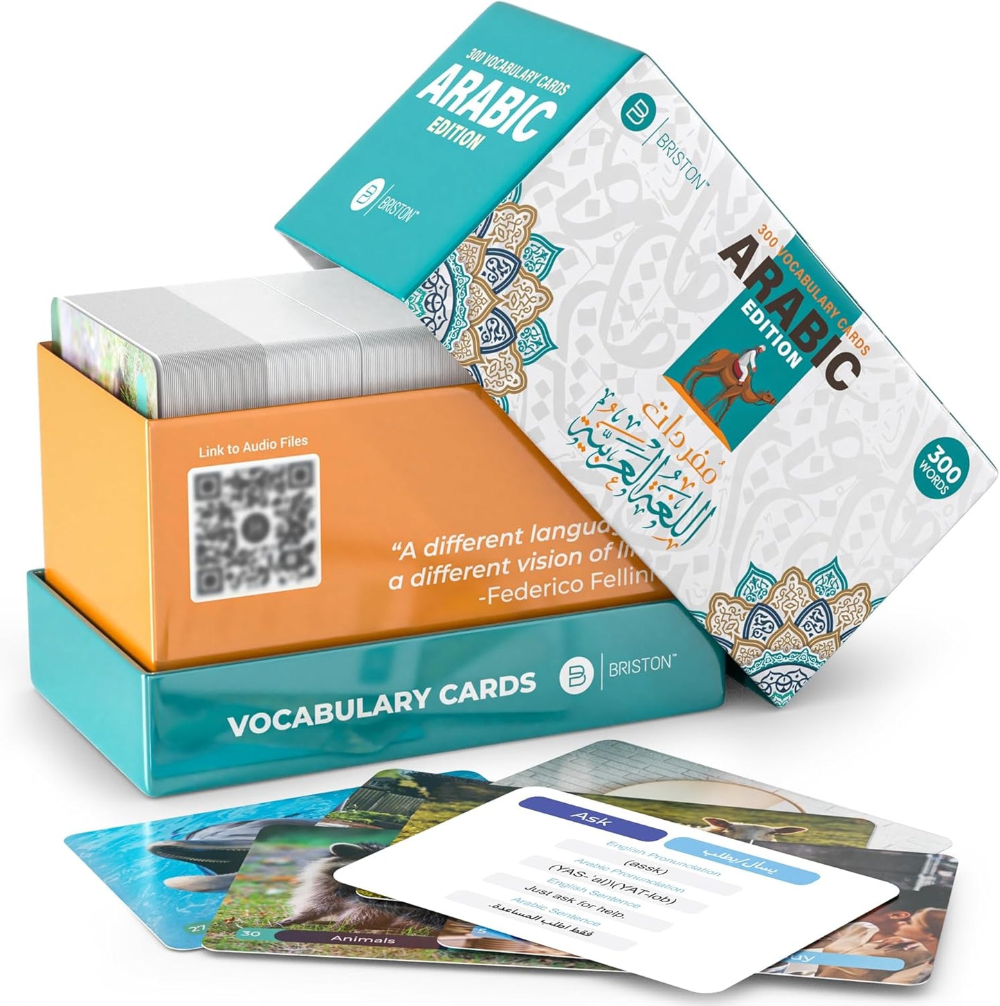Arabic Vocabulary Flash Cards with Audio – 300 Illustrated Words