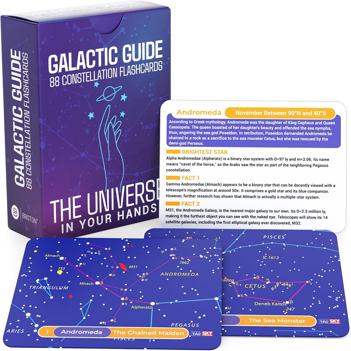 Constellation Flash Cards – 88 Astronomy Cards for Stargazing & Space Study