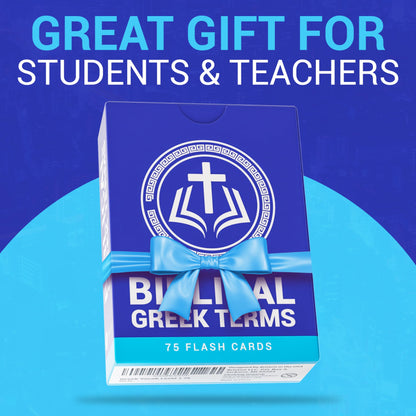 Briston Biblical Greek Vocabulary 75 Flash Cards – Learn English to Greek Scripture Common Vocab Terms – Language Translation Education for Christian Schools, Homeschool, Bible Study Groups, or Church