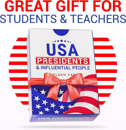 United States History Flash Cards – 75 US American Presidents & Influential People – AP Learning Resource for Studying, Government Teaching Aid Tool, Social Studies Civics Reference – Classroom & Home