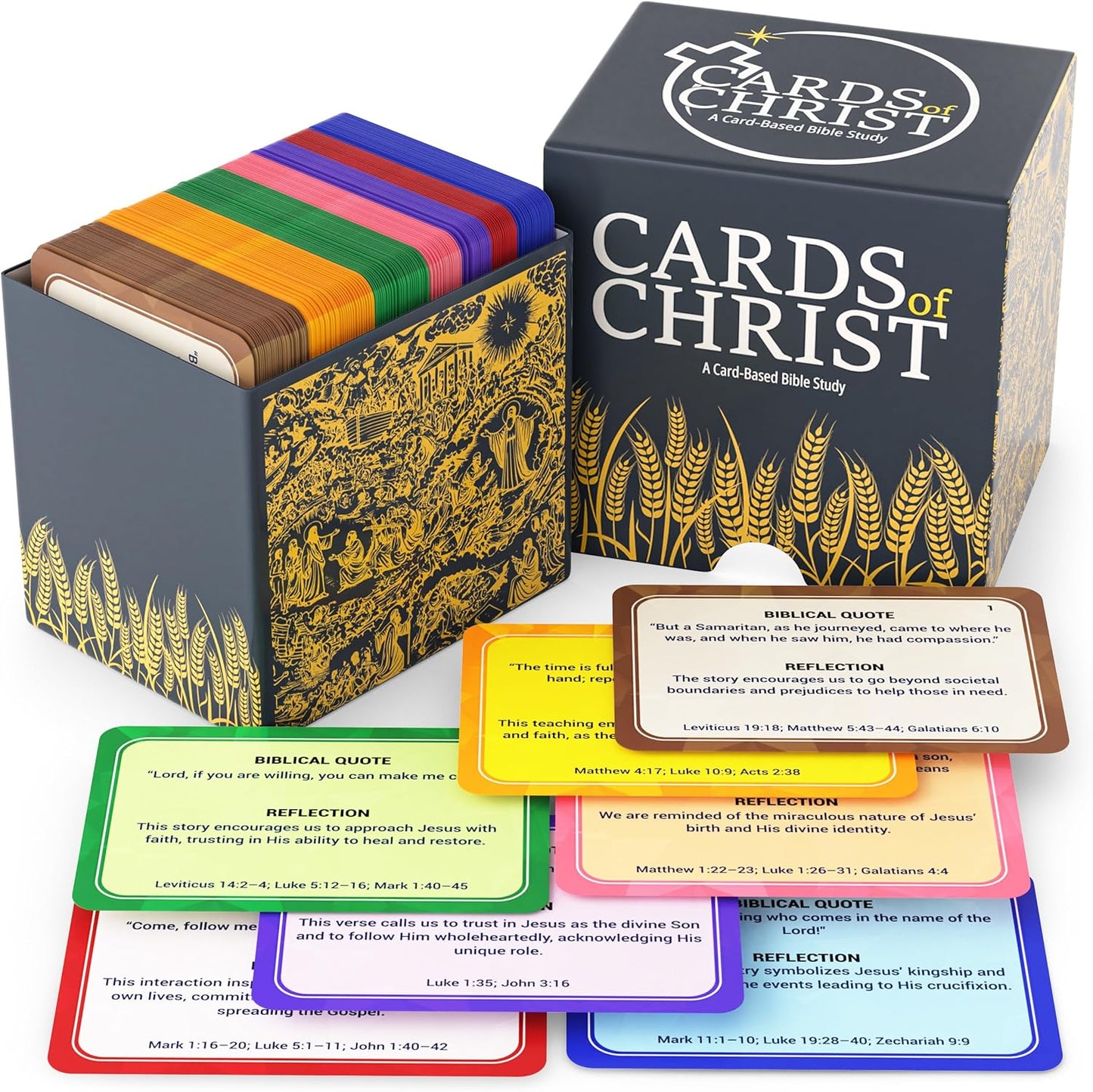 Bible Study Flash Cards – 180 Cards About Jesus, Miracles & Teachings
