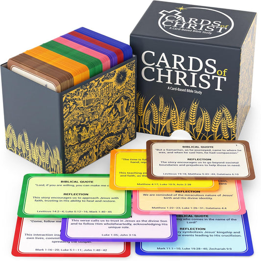 Bible Study Flash Cards – 180 Cards About Jesus, Miracles & Teachings