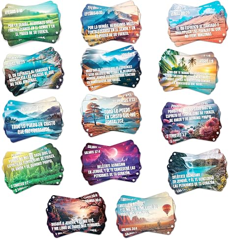 Spanish Bible Verse Cards – 70 Christian Encouragement Cards