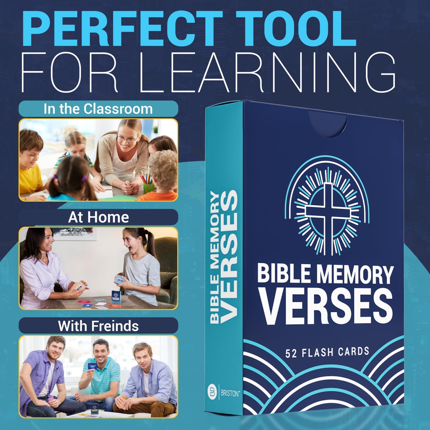 Bible Memory Verse Flash Cards featuring scripture verses for learning and memoization.