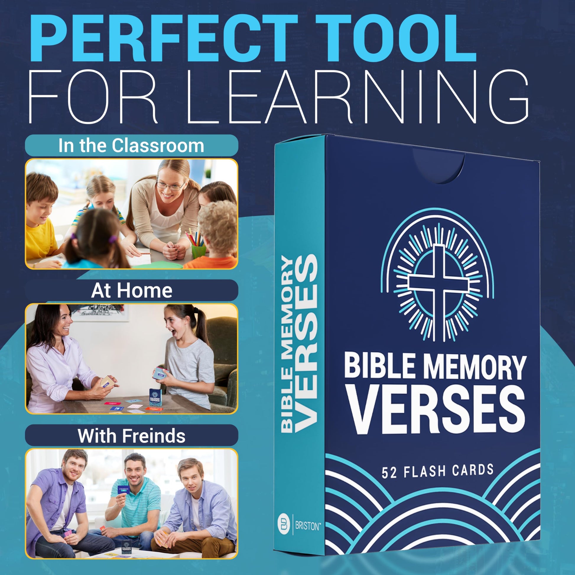 Bible Memory Verse Flash Cards featuring scripture verses for learning and memoization.