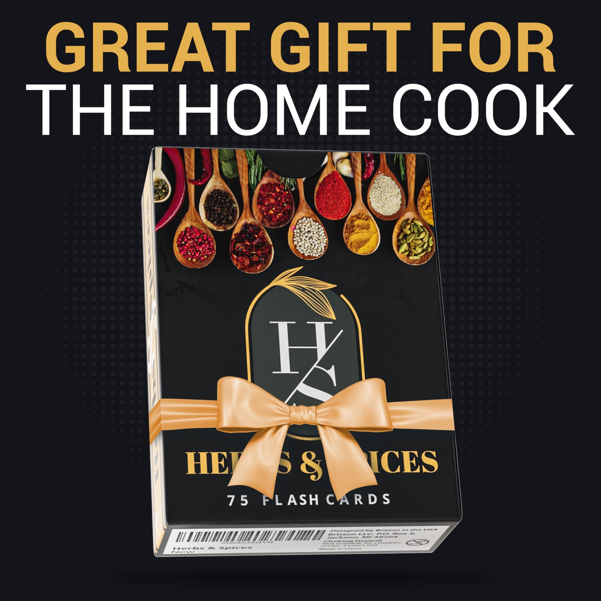 Herbs & Spices Flash Cards featuring 75 cards with global herbs and spices, including origins, uses, and pairings, designed to enhance culinary skills and inspire creativity in the kitchen.