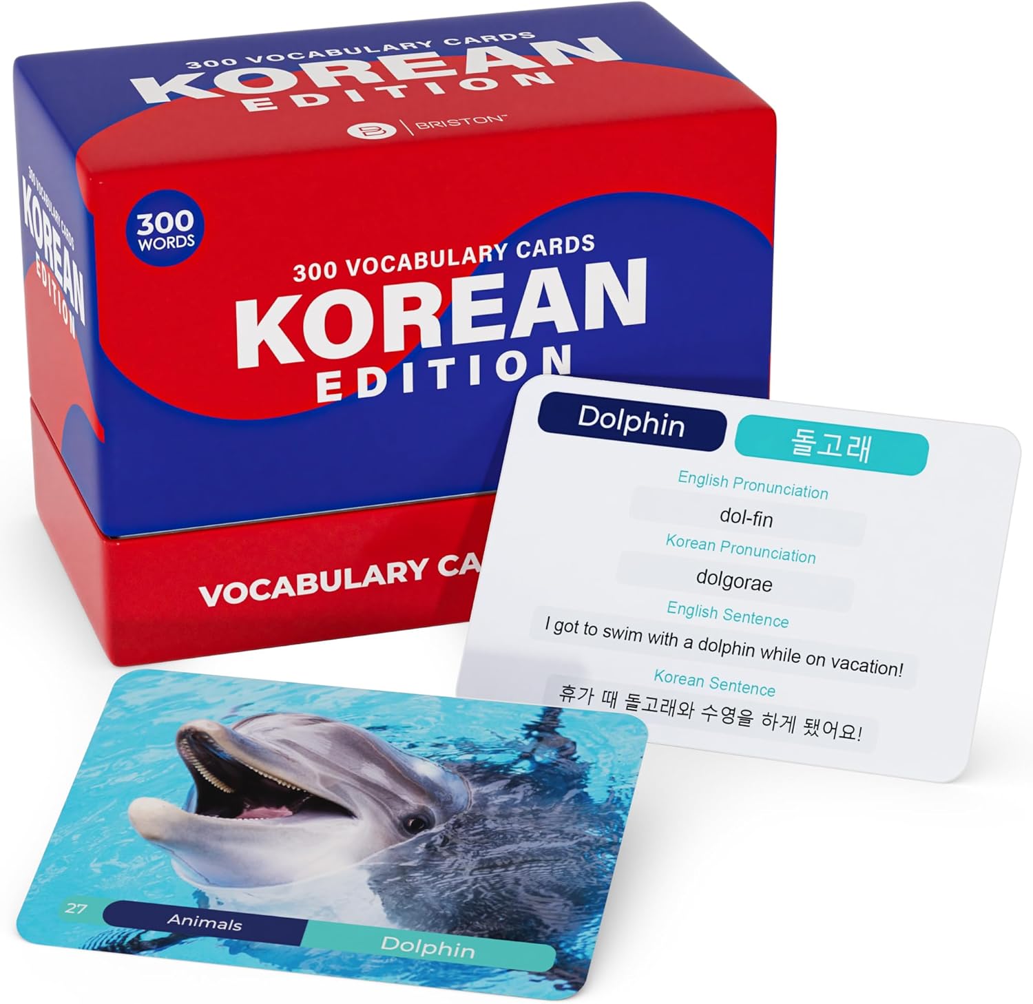 Korean Vocabulary Hangul Flash Cards – Essential Language Learning Tool with Pictures & Sight Words – Fun & Interactive for Kids & Adults