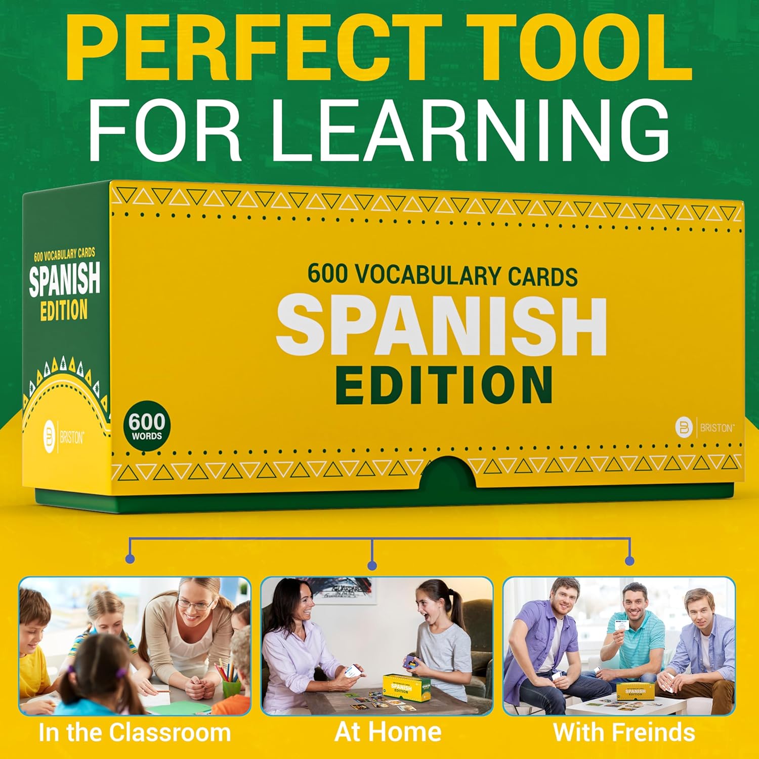 Spanish vocabulary flashcards for kids – Educational language learning cards with colorful illustrations, perfect for beginners, classrooms, and homeschool use.