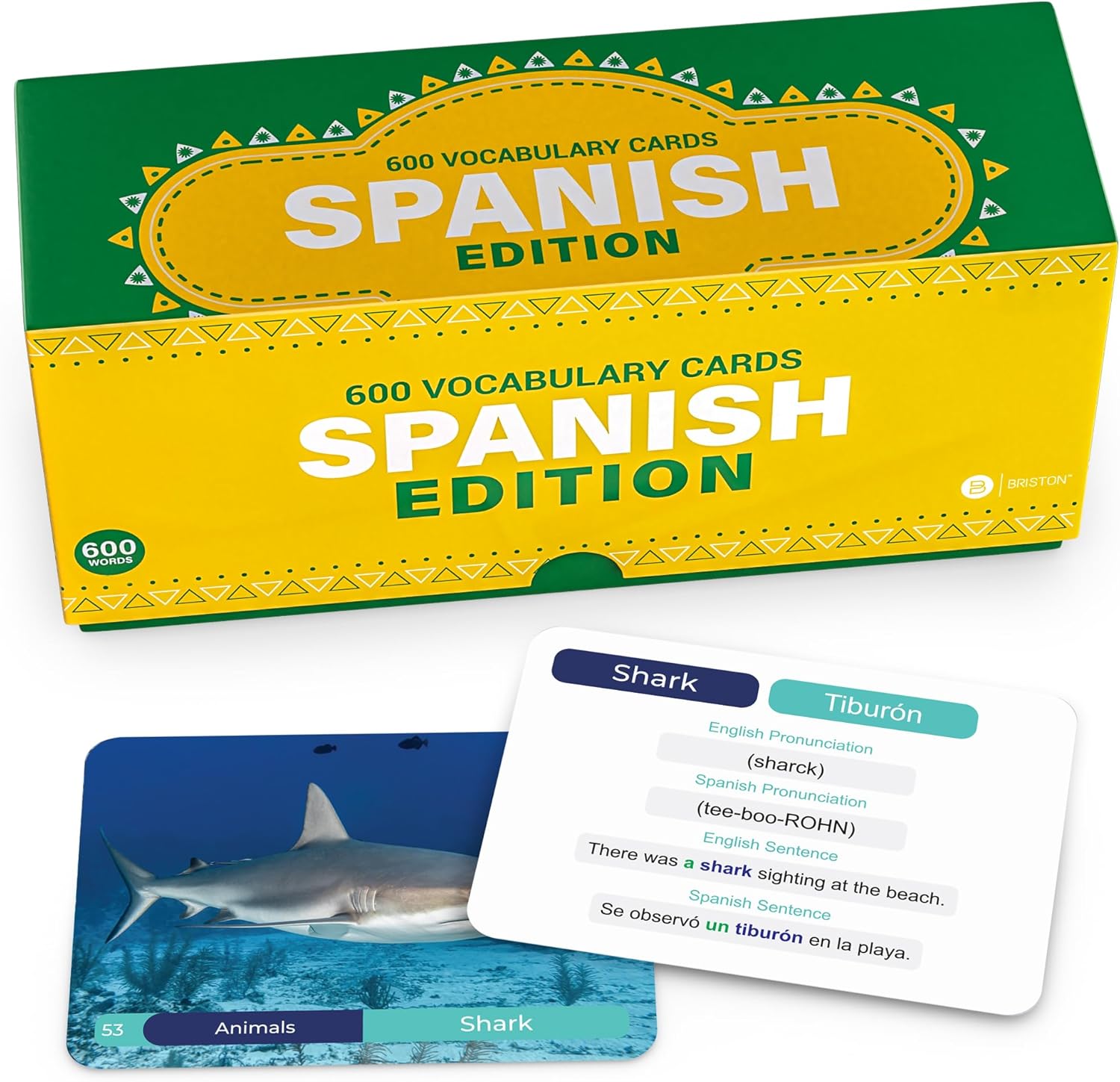 Spanish vocabulary flashcards for kids – Educational language learning cards with colorful illustrations, perfect for beginners, classrooms, and homeschool use.