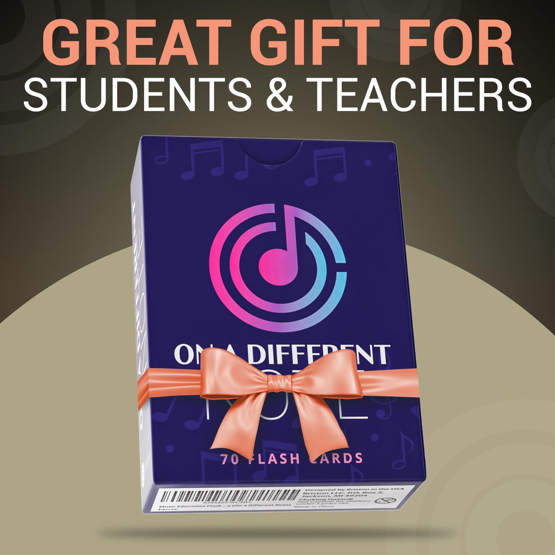 Image of Briston Musicians Flash Cards, a set of 70 vibrant, glossy cards designed for beginner and intermediate learners. Each card features clear text and music symbols, covering topics like alto and tenor clefs, dynamic markings, tempo, and time signatures. Perfect for music students, teachers, and enthusiasts.