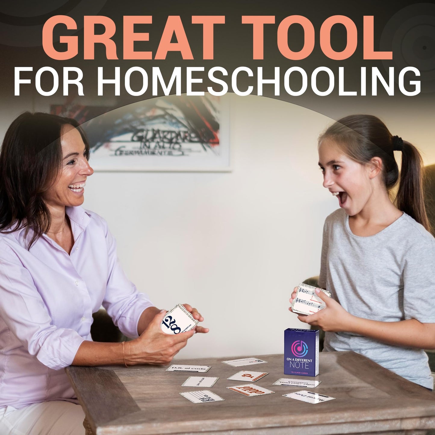 Image of Briston Musicians Flash Cards, a set of 70 vibrant, glossy cards designed for beginner and intermediate learners. Each card features clear text and music symbols, covering topics like alto and tenor clefs, dynamic markings, tempo, and time signatures. Perfect for music students, teachers, and enthusiasts.