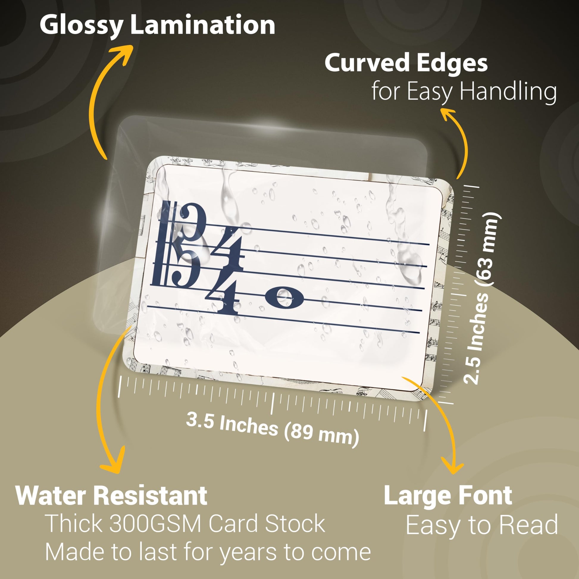 Image of Briston Musicians Flash Cards, a set of 70 vibrant, glossy cards designed for beginner and intermediate learners. Each card features clear text and music symbols, covering topics like alto and tenor clefs, dynamic markings, tempo, and time signatures. Perfect for music students, teachers, and enthusiasts.