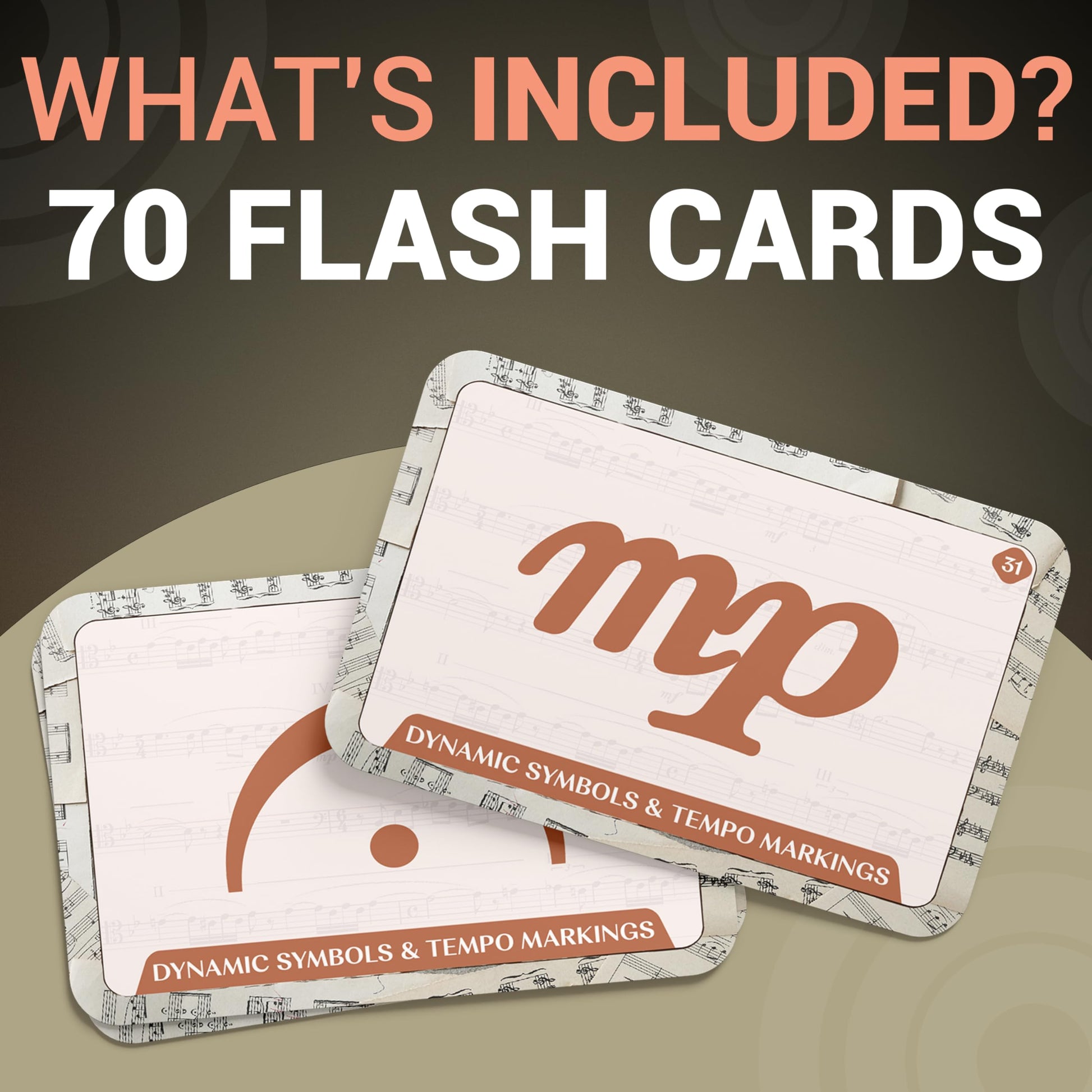 Image of Briston Musicians Flash Cards, a set of 70 vibrant, glossy cards designed for beginner and intermediate learners. Each card features clear text and music symbols, covering topics like alto and tenor clefs, dynamic markings, tempo, and time signatures. Perfect for music students, teachers, and enthusiasts.