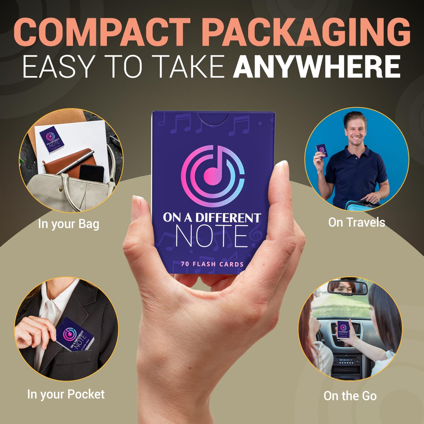 Image of Briston Musicians Flash Cards, a set of 70 vibrant, glossy cards designed for beginner and intermediate learners. Each card features clear text and music symbols, covering topics like alto and tenor clefs, dynamic markings, tempo, and time signatures. Perfect for music students, teachers, and enthusiasts.